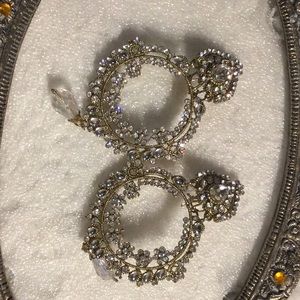 Vintage style rhinestone earrings